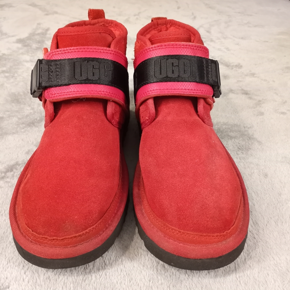 UGG Neumel Snapback Chukka Red Boots Sherpa Wool - Men’s Size 9 - Picture 12 of 16